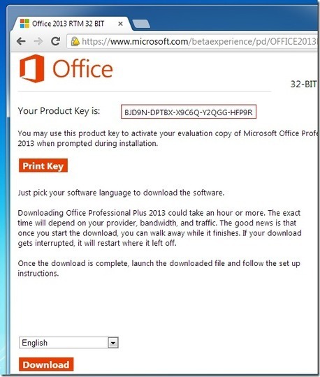 Microsoft office professional plus 2013 product key